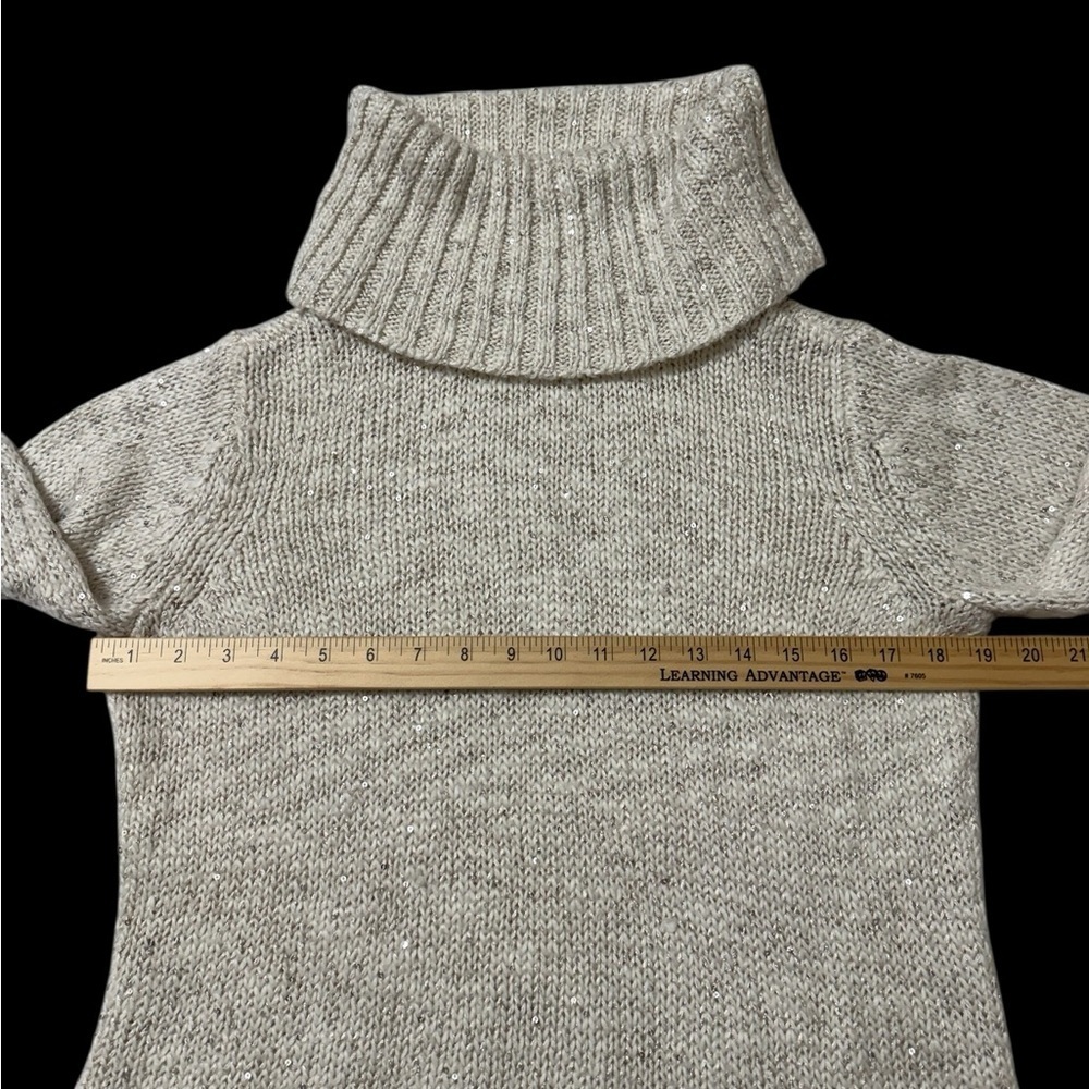 Liz Claiborne Sequin Knit Cowl Neck Sweater - Picture 6 of 7